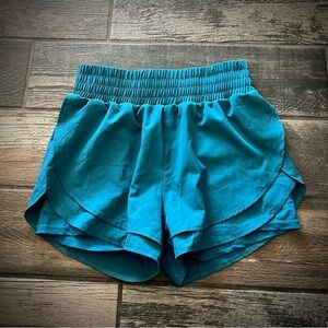 Soothfeel Dark Teal Athletic Shorts with inner shorts layer M